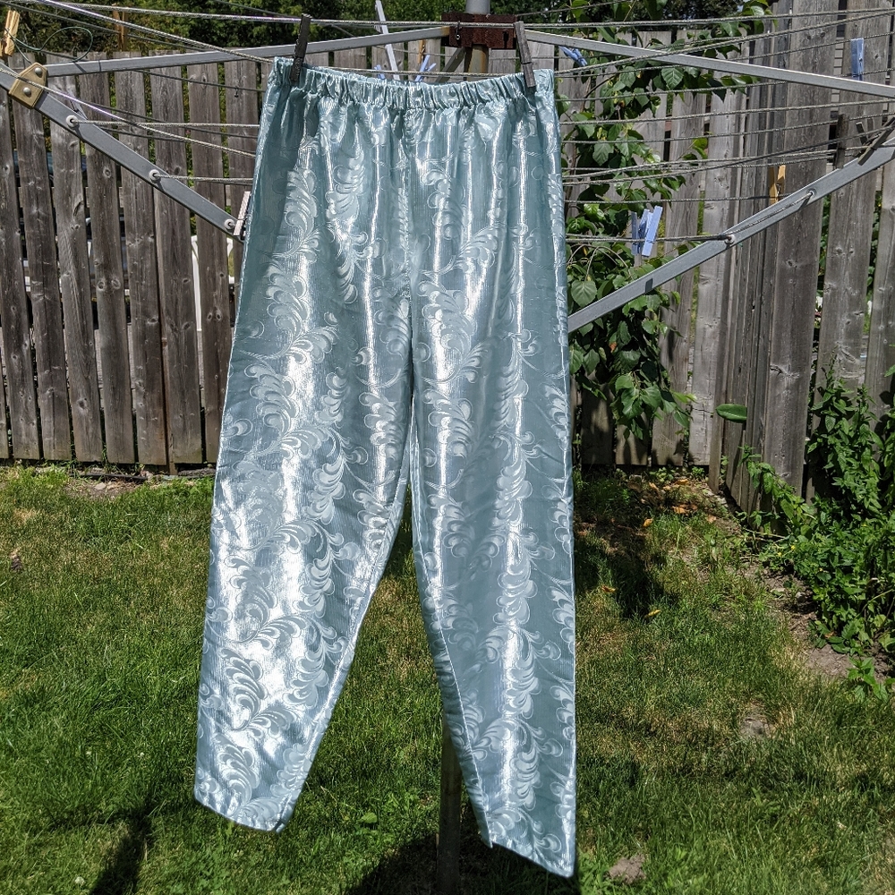 Vintage Satin Brocade Pajama Pants